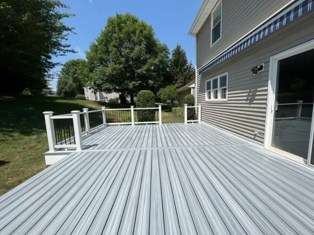 New Trex deck with railing built in Monroe, CT