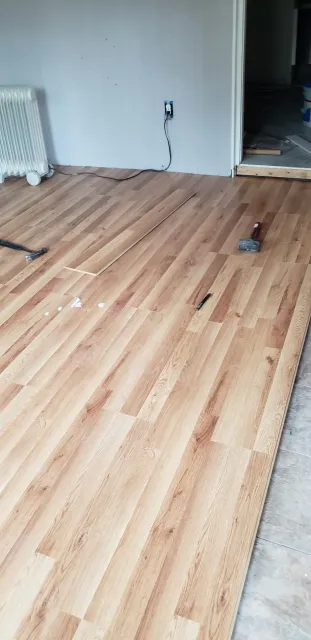 Laminate flooring installation