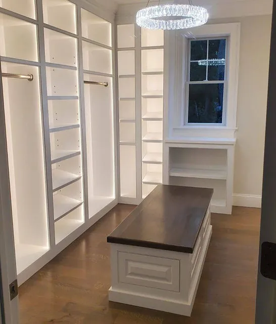 WW Finish Carpentry - Modern Finished White Custom Cabinets
