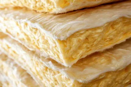 A close up of a stack of insulation sheets.