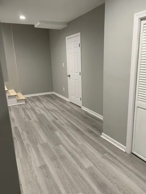 Luxury vinyl plank installed basement Trumble, CT