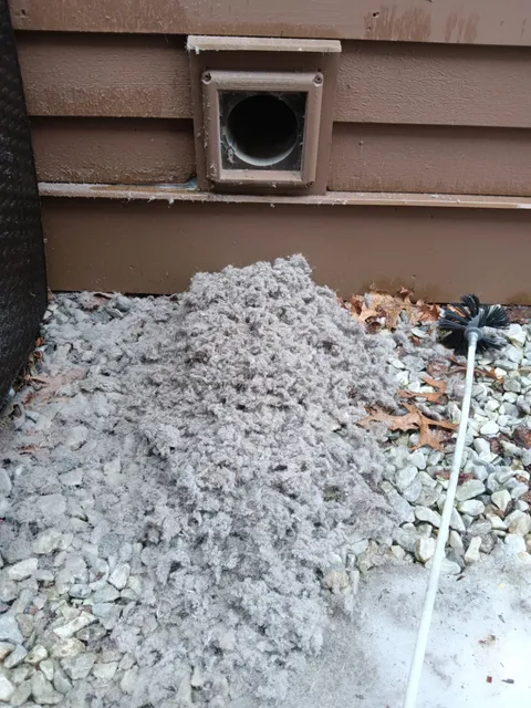 Dryer vent cleaning before and after in Lebanon NH by NorthStar Specialty Cleaning