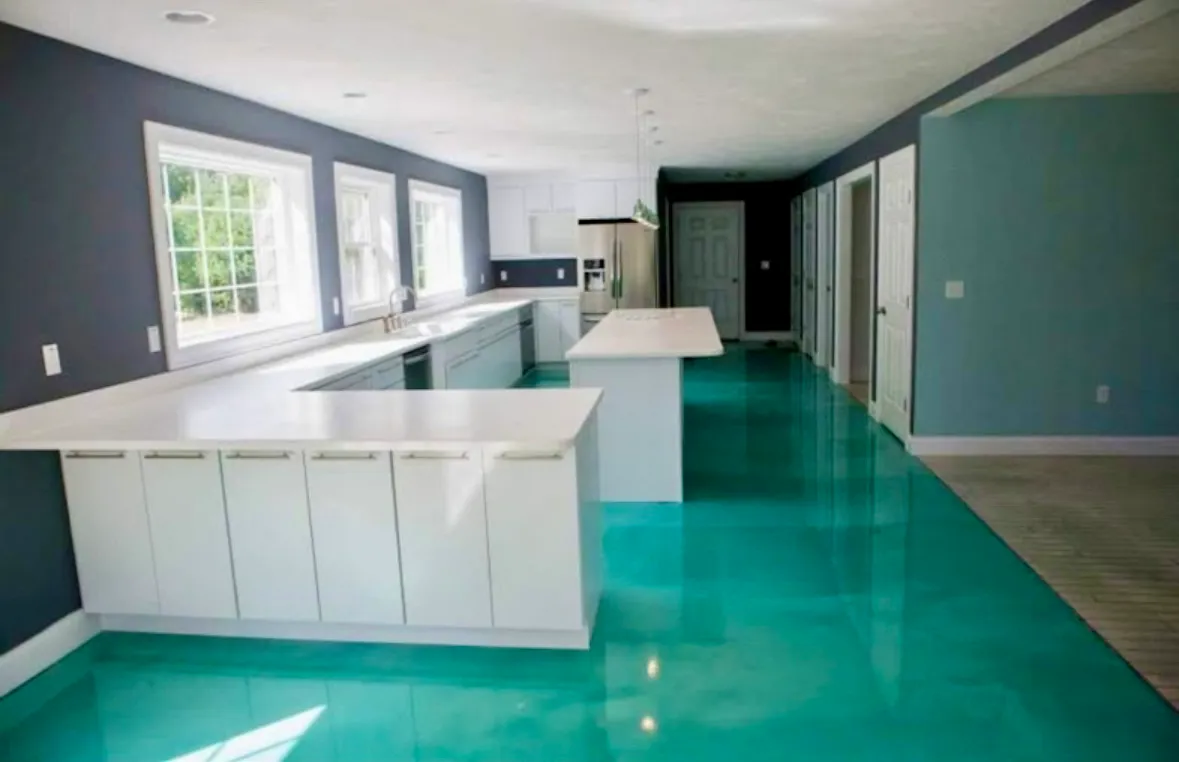 Residential epoxy floor coating