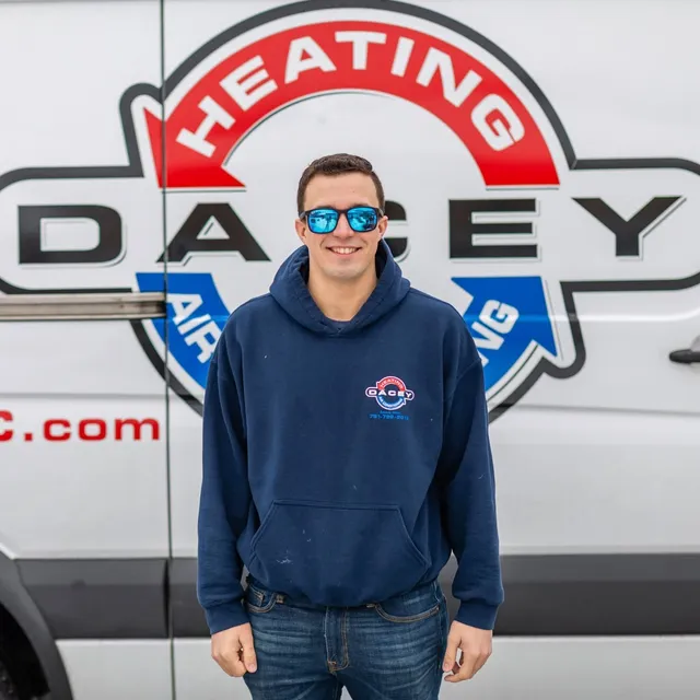 Dacey technician at the company service van