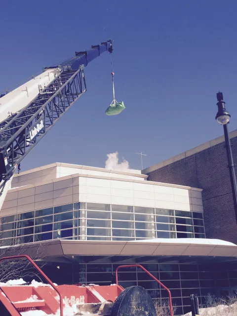 Removed 2 million lbs of snow off the roof of Boston's famous Agganis arena  Services provided:  - Crane work  - Street permits, parking and relocating of cars  - Re-directing of all pedestrians in a safe manor through the construction zones with po