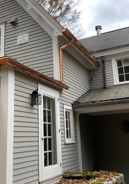 copper gutter installation by Gutter Masters