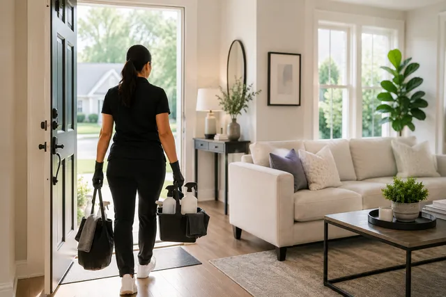 Professional cleaning team