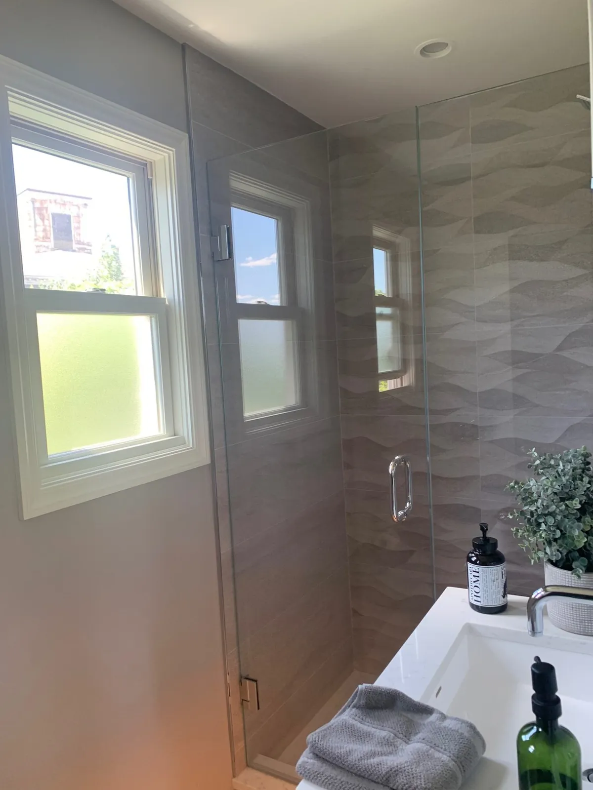 Modern bathroom shower