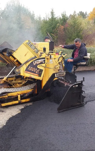 Driveway paving.