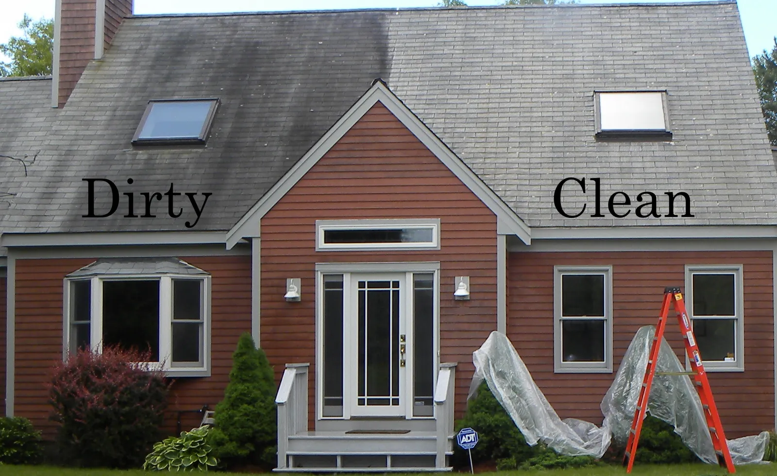 cape cod half roof clean