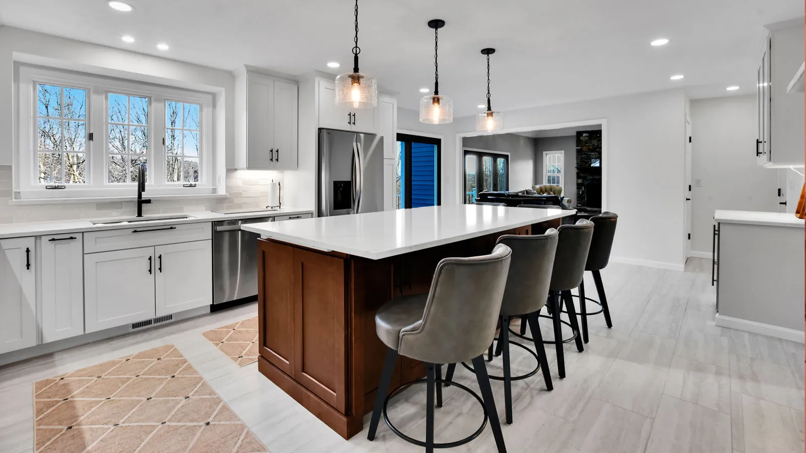 Home remodeling Massachusetts kitchen bathroom and basement renovation by Prosper Construction