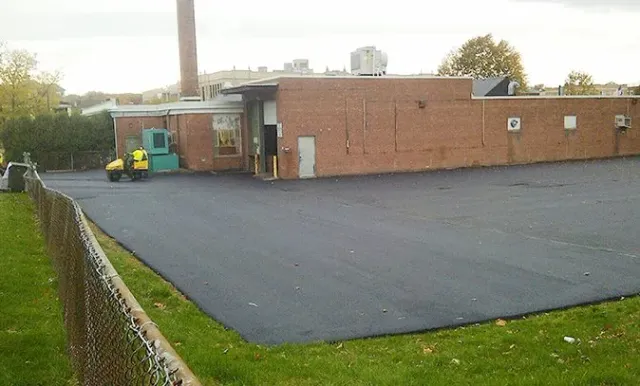 Commercial parking lot.