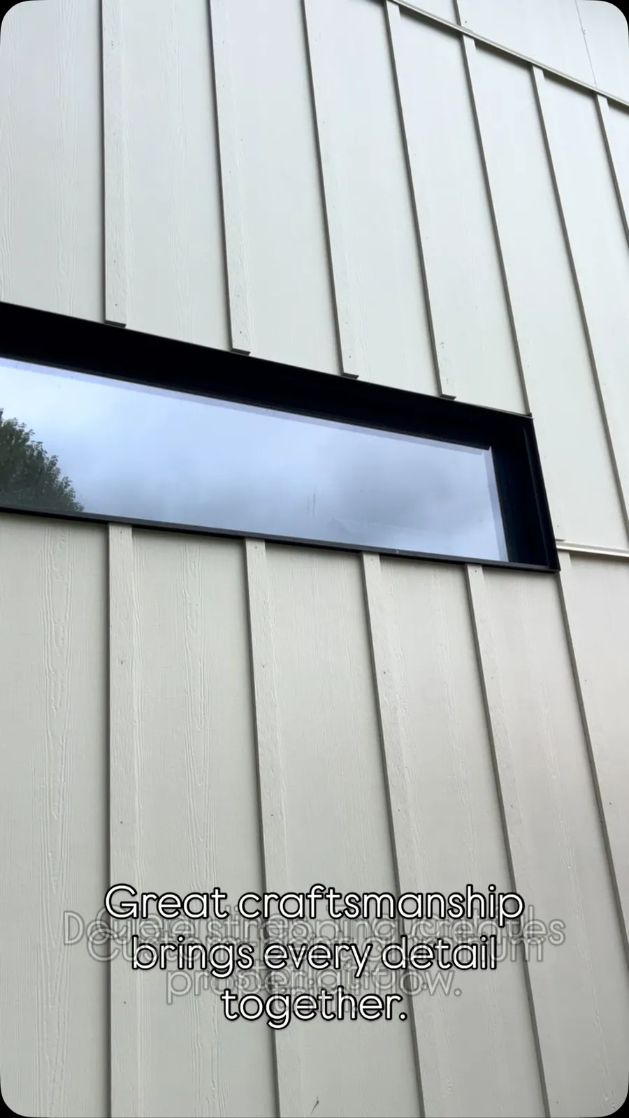 The best details are often the ones that quietly make everything work.

During a recent Schone Windows job-site visit, I was impressed by the siding contractor’s clean, carefully planned installation around our windows.

The home combines vertical Hardie® board-and-batten siding on the lower section with horizontal siding above. To keep both systems properly aligned while maintaining a generous ventilation and drainage space behind the cladding, the contractor installed double strapping—using both horizontal and vertical furring over the sheathing.

This wall assembly required the windows to be positioned farther outward, something our window system was designed to accommodate.

The custom-bent aluminum trim around each opening creates a crisp, elegant transition between the windows and siding. Special attention was also given to the upper flashing detail to properly seal the opening and direct water away from the window.

Beautiful architecture depends on thoughtful coordination between every trade. This is an excellent example of craftsmanship, building science, and clean design coming together.

#SchoneWindows #WindowInstallation #HardieBoard #BoardAndBatten #BuildingEnvelope ExteriorDesign CustomWindows Craftsmanship ConstructionDetails