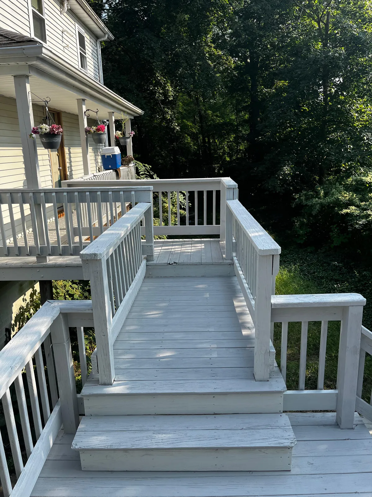 Deck stairs after renovation