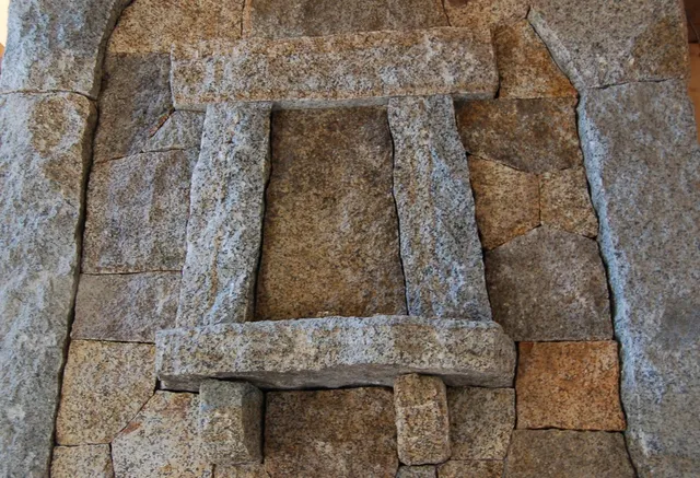 Granite fireplace