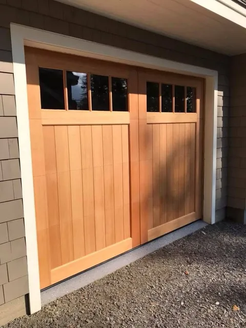 Custom Wood Garage Doors with Windows