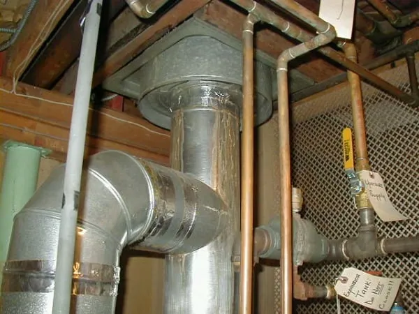 Boiler leak at float valve