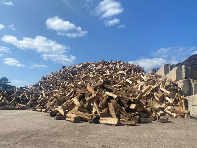 Large stacked of Cape Cod firewood