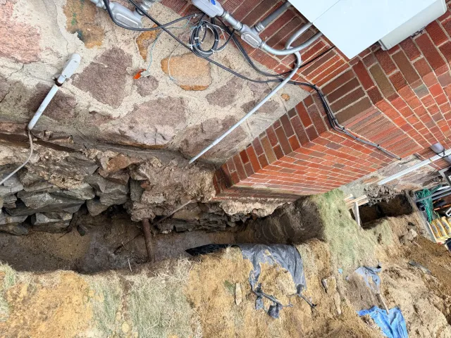 Foundation repair and structural masonry work by Stone Master Masonry and Chimney in New Hampshire