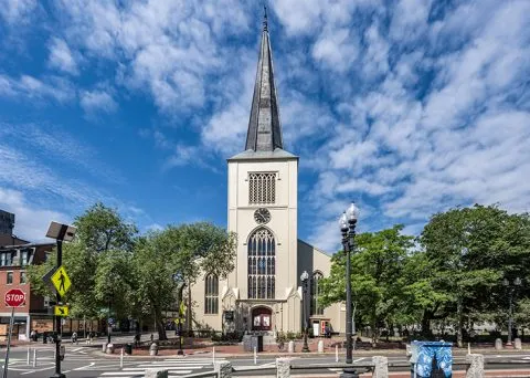 Exterior from Harvard Yard Credit: Gregg Shupe