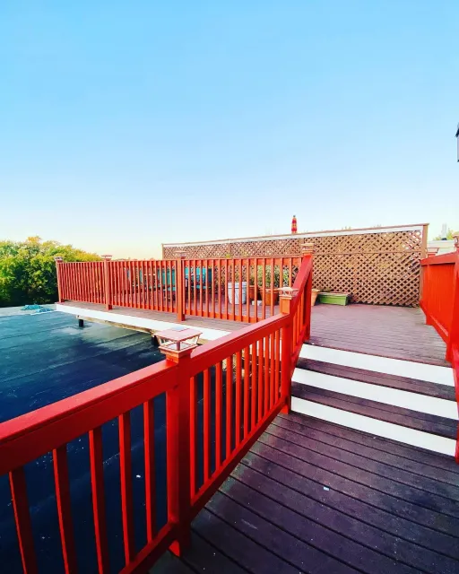 Roof deck refurbishing. New posts and railings.  #Somerville
