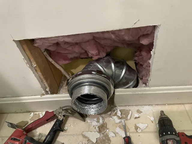 Vermont Dryer Duct work photo