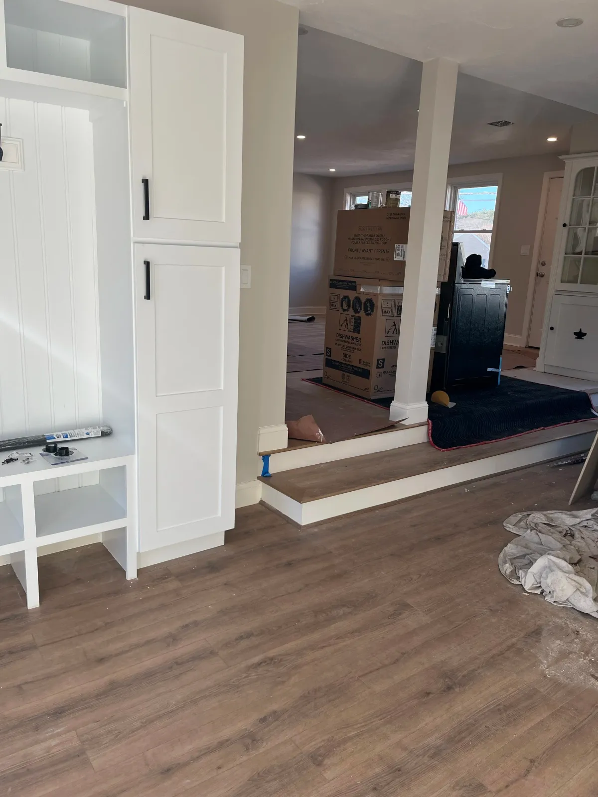 Custom Mudroom & Refurbished floors