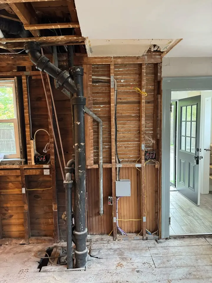Worcester,Ma water damage kitchen re-wire.