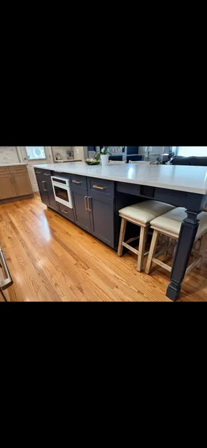 Kitchen island and lighting