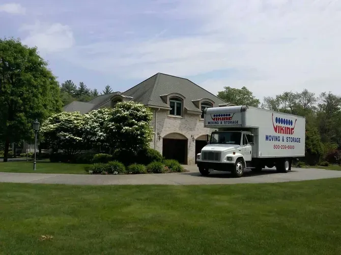 Viking truck in the driveway of a residential home