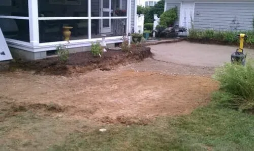 Landscaping beginning in North Attleboro, MA