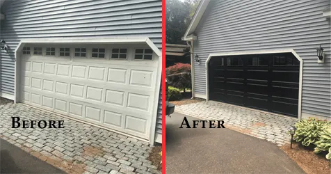 Before and After performed by Advanced Overhead Door