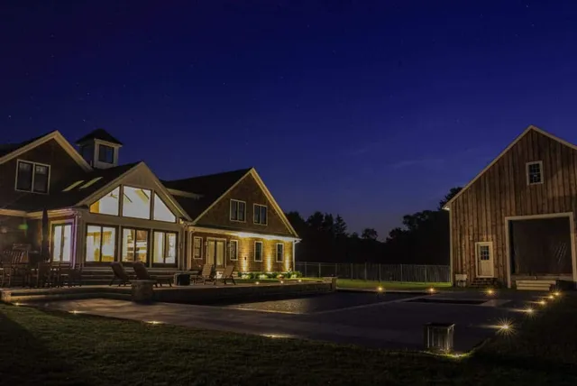 Landscape lighting project by Rainfall Irrigation