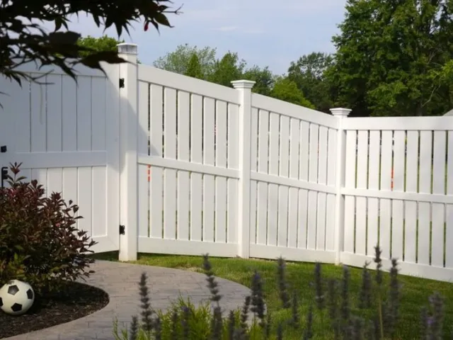 Mulberry Style Semi-Privacy Vinyl Fence, by ActiveYards