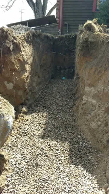 excavating for a septic system in Sunderland, MA