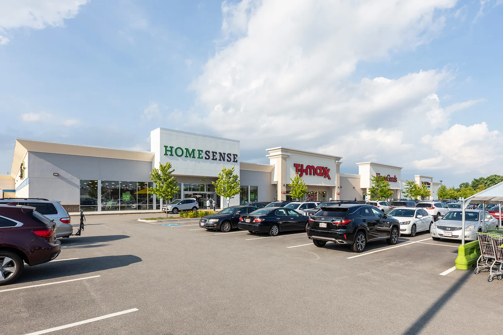 Outside of HomeSense, TJMaxx, and Total Wine in FX Messina Pearl Plaza