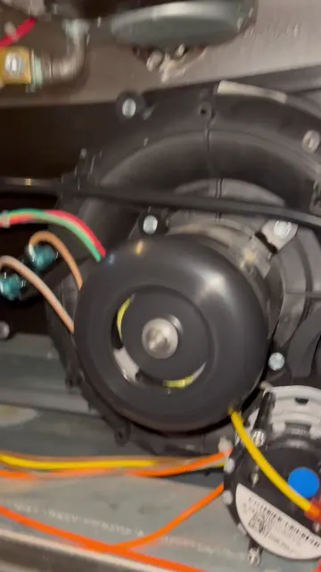 Inside a furnace during a full service