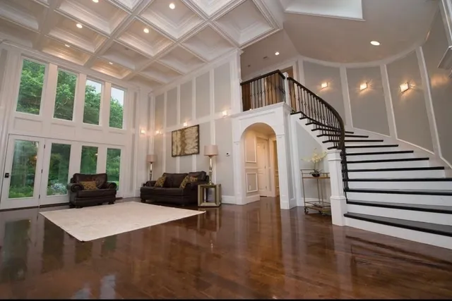 The details that quietly define the entire space.

A custom coffer ceiling drawing your eye upward, paired with a sweeping curved grand staircase that anchors the family room with both softness and scale. Every radius, transition, and alignment was carefully considered to make the architecture feel effortless — even though the execution is anything but.

Spaces like this are where craftsmanship and design have to work together perfectly. Clean lines, complex geometry, and timeless proportions all coming together to create a room that feels both grand and inviting.

Built to feel seamless.
Built for generations.

#EchelonBuilders #LuxuryHomes #CustomHome #finishcarpentry #custombuilder