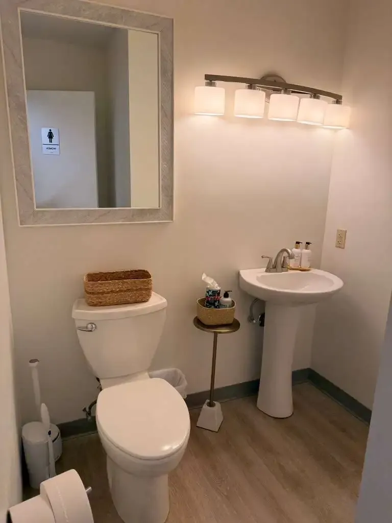 Finished bathroom remodel by C.E. & Sons Construction LLC