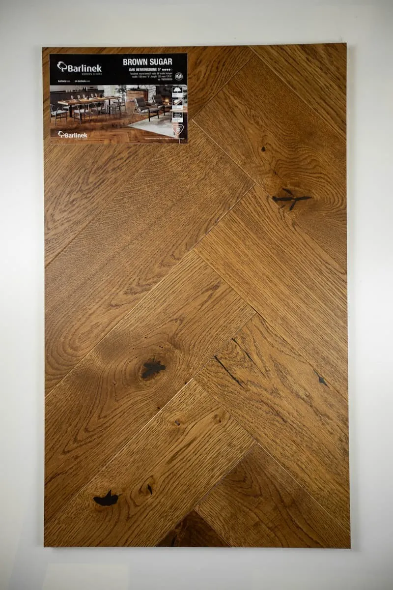 Oak Brown Sugar Herringbone Hardwood Flooring