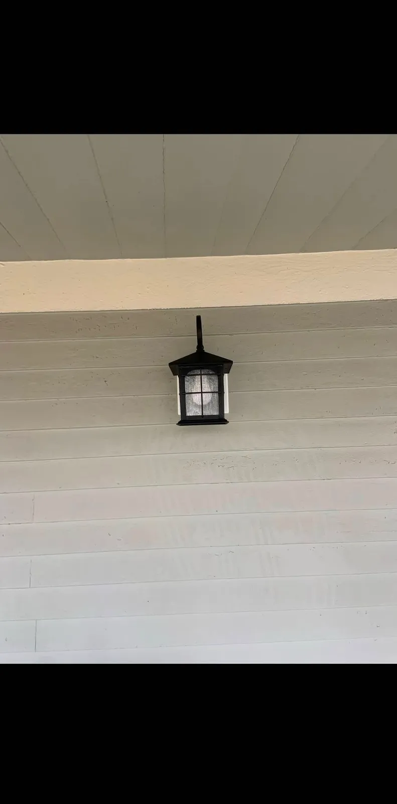 Exterior sconce installation