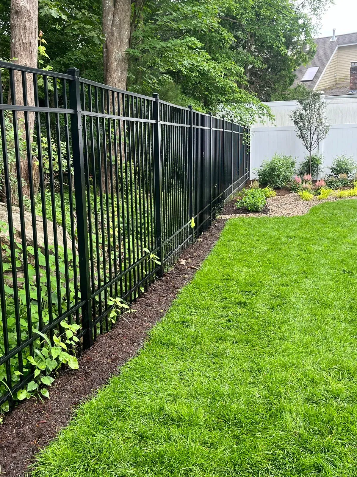 Aluminum fence installation project