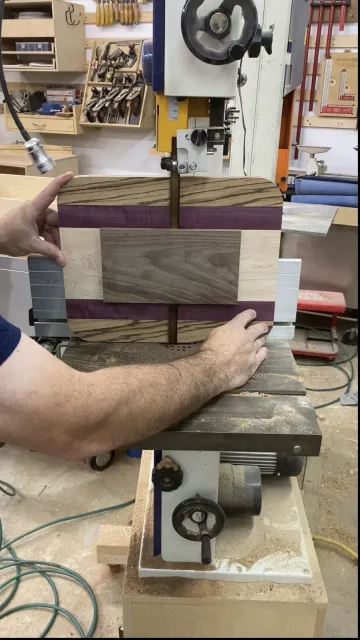 The walnut plug carved on the CNC to match the cavity