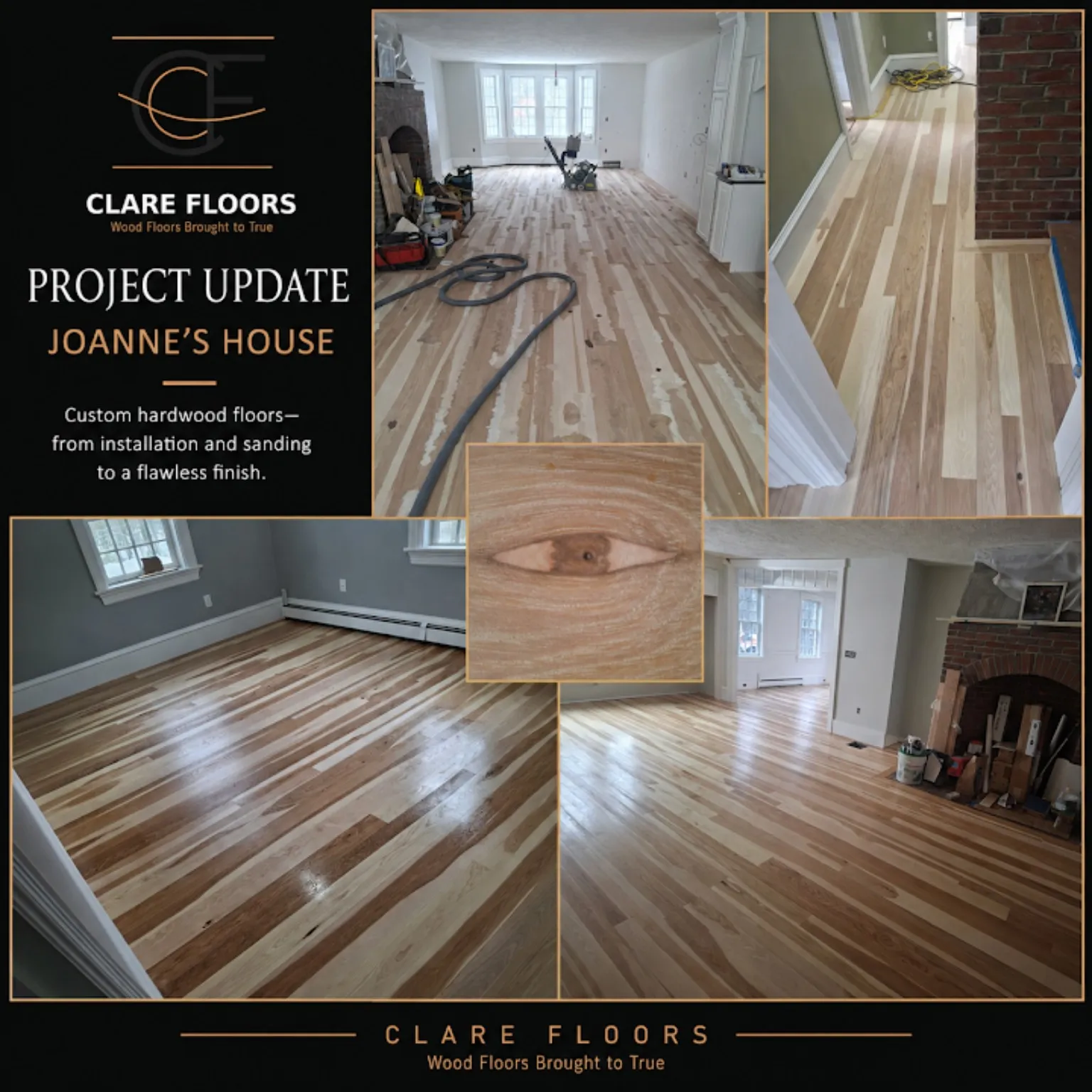Joanne's House custom hardwood floor installation