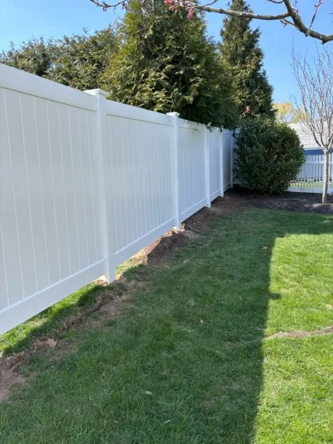 Wood fence installation in Connecticut by Erikas Fence LLC