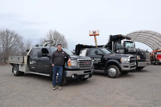 Bensavage Septic and Excavation Contractors with their professional fleet of equipment and personnel