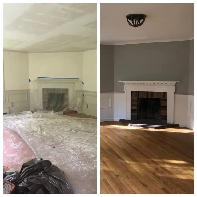 Popcorn removal and interior painting in Hanover, NH.