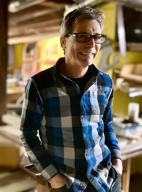 Oded Peri, founder of Peri's Line Home Improvement, in his Haydenville workshop