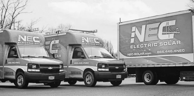 NEC Electric + Solar box trucks and service vans