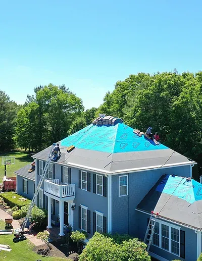 Roof replacement in Duxbury MA - asphalt shingle installation by Skyway Exteriors